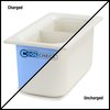 Coldmaster CoolCheck 6 D Third-size Divided Food Pan 3.4 qt  - White/Blue