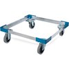 E-Z Glide Open Aluminum Dolly Without Handle 20.63 x 20.63 x 6.5 - Carlisle Blue