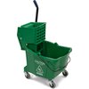Mop Bucket with Side Press Wringer 35 Quart - Green