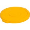 Bronco Round Waste Bin Food Container Lid 10 Gallon - Yellow
