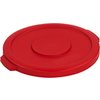 Bronco Round Waste Bin Food Container Lid 10 Gallon - Red