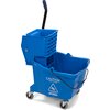 Mop Bucket with Side Press Wringer 35 Quart - Blue