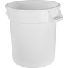 Bronco Round Waste Bin Food Container 10 Gallon - White