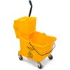 Flo-Pac Mop Bucket with Side Press Wringer 35 Quart - Yellow