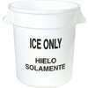 Bronco Round ICE ONLY Container 10 Gallon - Ice Only - White