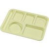 Left-Hand 6-Compartment Tray - Yellow