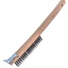 Flo-Pac 13.75 Brush with Scraper & 3 x 19 Rows of Carbon Steel Bristles 13-3/4 Long