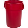 Bronco Round Waste Bin Trash Container 44 Gallon - Red