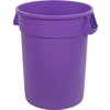 Bronco Round Waste Bin Trash Container 32 Gallon - Purple