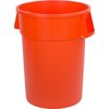 Bronco Round Waste Bin Trash Container 44 Gallon - Orange