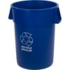 Bronco Round RECYCLE Container 44 Gallon - Blue