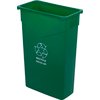 TrimLine Rectangle RECYCLE Waste Container 23 Gallon - Green