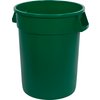 Bronco Round Waste Bin Trash Container 32 Gallon - Green