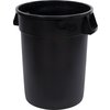 Bronco Round Waste Bin Trash Container 32 Gallon - Black