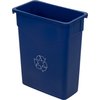 TrimLine Rectangle RECYCLE Waste Container 15 Gallon - Blue
