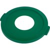 Bronco Round Recycle Lid with 8 Receptacle 20 Gallon - Recycle - Green