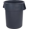 Bronco Round Waste Bin Trash Container 55 Gallon - Gray