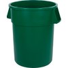 Bronco Round Waste Bin Trash Container 55 Gallon - Green