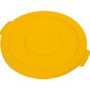 Bronco Round Waste Bin Food Container Lid 20 Gallon - Yellow