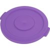 Bronco Round Waste Bin Food Container Lid 20 Gallon - Purple