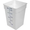 StorPlus Polyethylene Square Food Square Container 22 qt - White
