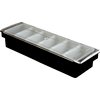 Deluxe Condiment Caddy with 6 ea Pint Containers 19-3/4, 6-1/4, 3-3/4 - Black