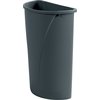 Centurian Half Round Waste Container Trash Can 21 Gallon - Gray