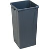 Centurian Square Tall Waste Container Trash Can 23 Gallon - Gray
