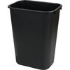 Small Rectangle Office Wastebasket Trash Can 13 Quart - Black