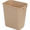 Small Rectangle Office Wastebasket Trash Can 13 Quart - Beige