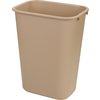 Rectangle Office Wastebasket Trash Can 41 Quart - Beige