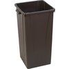 Centurian Square Tall Waste Container Trash Can 23 Gallon - Brown