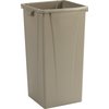 Centurian Square Tall Waste Container Trash Can 23 Gallon - Beige
