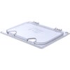 StorPlus EZ Access Hinged Univ Lid with Handle and Notch 1/2 Size - Clear