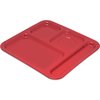4-Compartment Tray 10-1/8, 9-25/32, 1/2 - Red