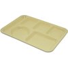 Left-Hand Heavy Weight 6-Compartment Tray - Yellow
