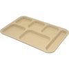 Tray 6 Compartment Right Hand 14.5 x 10 - Tan