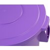 Bronco Round Waste Bin Trash Container Lid 44 Gallon - Purple
