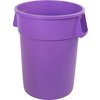 Bronco Round Waste Bin Trash Container 55 Gallon - Purple