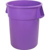 Bronco Round Waste Bin Trash Container 44 Gallon - Purple