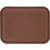Glasteel Solid Rectangular Tray 13.75 x 10.6 - Chocolate