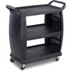 Small Bussing and Transport Cart 18 x 36.25 x 38 - Black