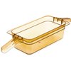 StorPlus Food Pan HH With 2 Handles 4 DP 1/3 Size - Amber