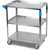 3 Shelf Stainless Steel Utility Cart 300 lb Capacity 18W x 27L x 32.5H - Stainless Steel