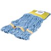 Flo-Pac Small Looped-End Mop With Yellow Band - Blue