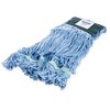Flo-Pac Medium Looped-End Mop With Green Band - Blue
