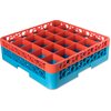 OptiClean 25 Compartment Glass Rack with 1 Extender 5.56 - Orange-Carlisle Blue