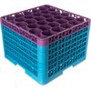 OptiClean NeWave Color-Coded Glass Rack with Five Extenders 30 Compartment - Lavender-Carlisle Blue