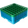 OptiClean 49 Compartment Glass Rack with 3 Extenders 8.72 - Green-Carlisle Blue