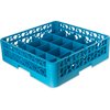 OptiClean Tilted Cup Rack with One Open Extender 20 Compartment - Carlisle Blue